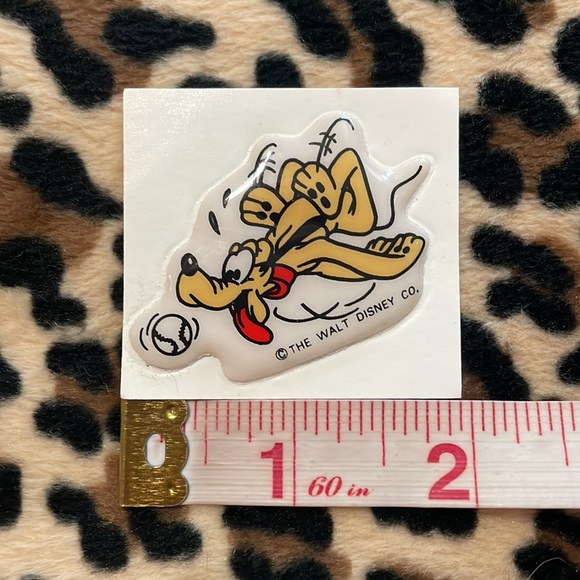 DISNEY Mickey Minnie Donald Duck Pluto Vintage Puffy Sticker Collectible 80s - Picture 12 of 17